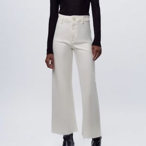 ZARA HIGH-WAISTED ZW MARINE STRAIGHT JEANS